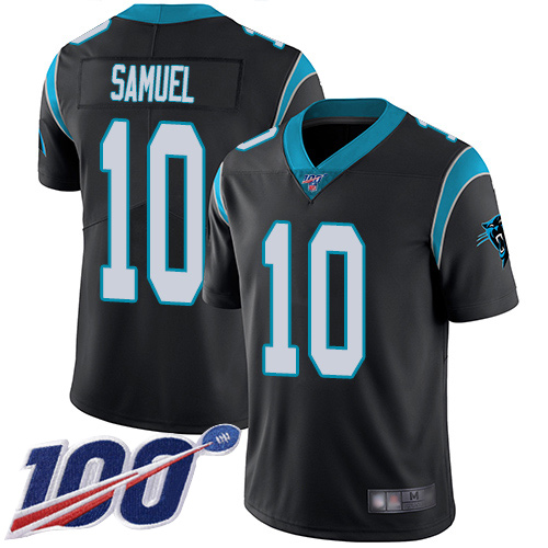 Carolina Panthers Limited Black Youth Curtis Samuel Home Jersey NFL Football #10 100th Season Vapor Untouchable->women nfl jersey->Women Jersey